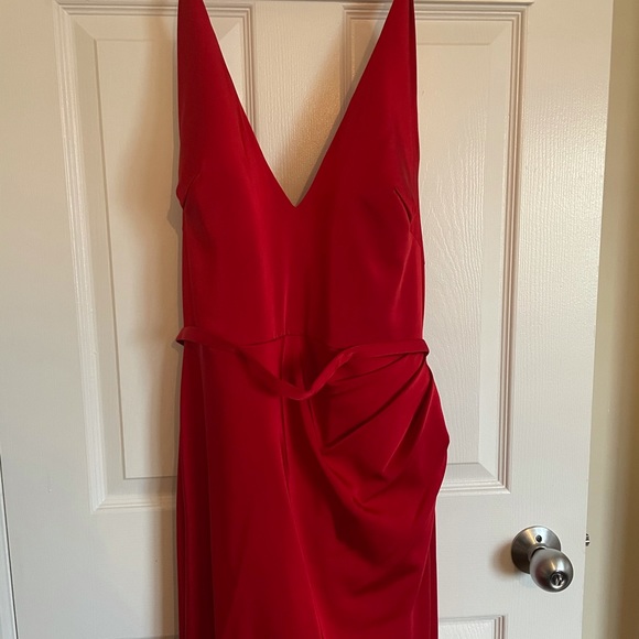 Red Halter Neck Terani Couture Dress - Picture 1 of 5